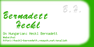 bernadett heckl business card